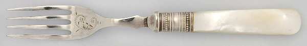 Pearl Handle 1 (Silverplate) Pearl Handle Individual Dessert Fork