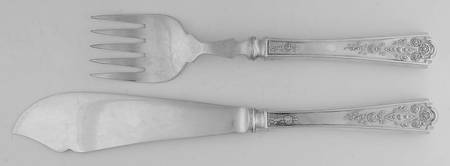 Jds12 (Sterling) (2 Pc) Sterling Hollow Handle Fish Serving Set
