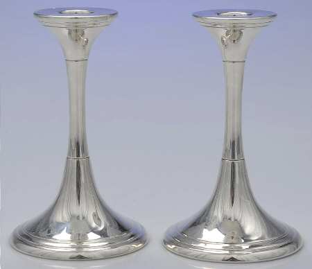 Sterling Hollowware Pair of 6" Candlesticks