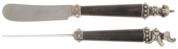 Elephant-Black (Silverplate) Hollow Handle Master Butter Knife