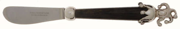 Fou-Black (Silverplate) Butter Spreader Hollow Hdl-Paddle/Stainless Blade by Jean Boggio Flatware