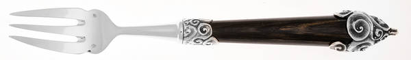 Vague Brown (Silverplate) Individual Fish Fork with Stainless Tines