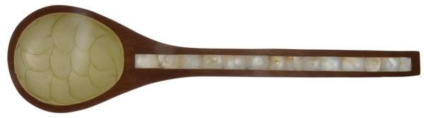 Classic-Kiwi (Aluminum, Hollowware) Salad Serving Spoon with Wooden Bowl