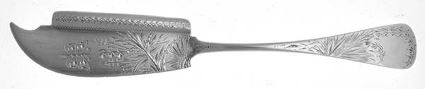 Lily Engraved (Sterling) Flat Handle Bright Cut Master Butter