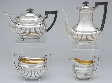 10846 (Sterling, Hollowware) 4 Piece Tea Set (SCP, STP, SCR, SSUO)
