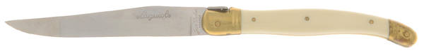 Laguiole Ivory (Gold Accent) Individual Steak Knife Hollow Handle by Jean Dubost (France)