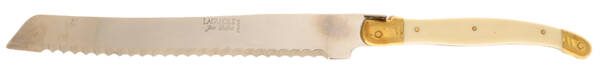 Laguiole Ivory (Gold Accent) Bread Knife with Stainless Blade