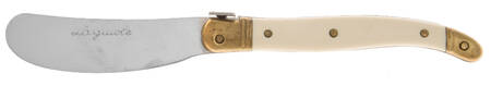 Laguiole Ivory (Gold Accent) Modern Hollow Butter Spreader (Stainless)