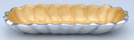 Classic Saffron (Aluminum, Holloware) Oval Butter Tray