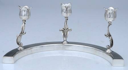 190 (Sterling, Hollowware) Candleholder-Holds 3 Candles