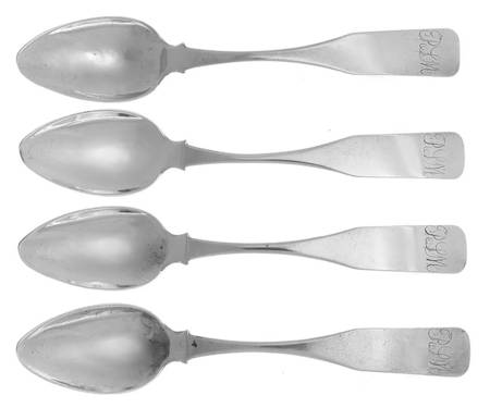 Coin Silver Flatware Teaspoon - Set of 4