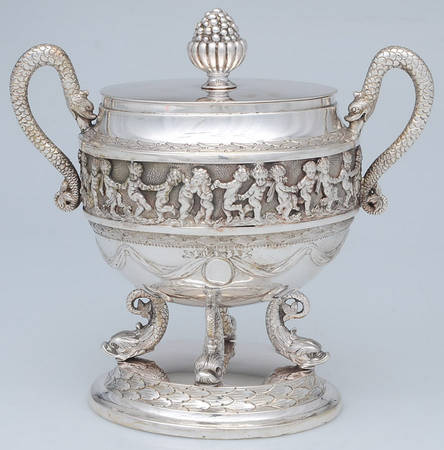 JZS2 (Sterling, Hollowware) Sugar Bowl & Lid