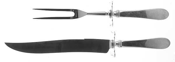 Betsy Patterson-Plain (Sterling) Small Stainless Blade 2-Piece Steak Carving Set