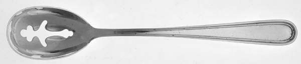 Calvert (Sterling, 1927, No Monograms) Pierced Bowl Short Handle Olive Spoon
