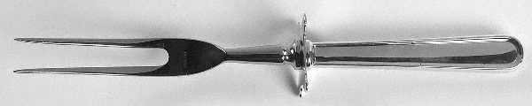 Calvert (Sterling, 1927, No Monograms) Large Stainless-Prong Roast Carving Fork