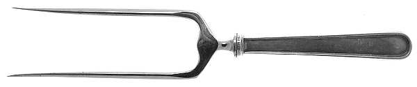 Calvert (Sterling, 1927, No Monograms) Small Joint/Roast Holder Fork