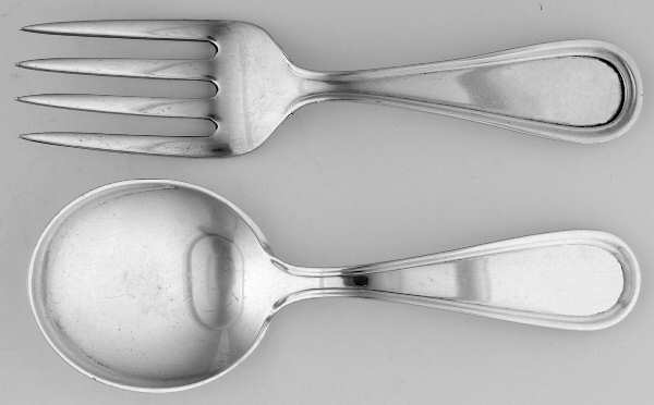 Calvert (Sterling, 1927, No Monograms) 2 Pc Baby Set (BF, BS)