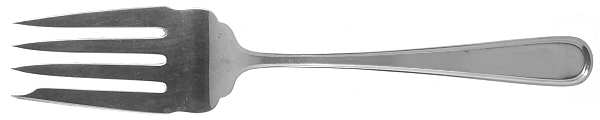 Calvert (Sterling, 1927, No Monograms) Small Solid Cold Meat Serving Fork