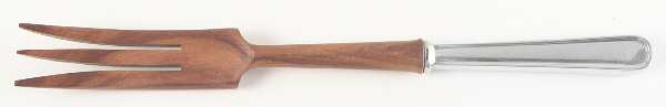 Calvert (Sterling, 1927, No Monograms) Salad Serving Fork with Wooden Prongs