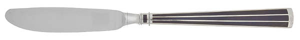 Cloisonne Embassy (Stainless-Cobalt-No Gold) Modern Hollow Butter Spreader (Stainless)