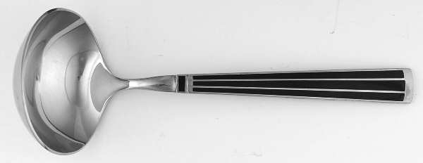 Cloisonne Embassy (Stainless-Cobalt-No Gold) Solid Gravy Ladle