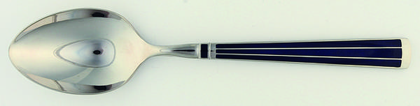 Cloisonne Embassy (Stainless-Cobalt-No Gold) Tablespoon (Serving Spoon)