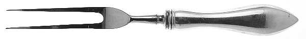 Clinton (Sterling, 1925) Small Steak Carving Fork with Stainless Prongs