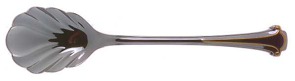 Cloisonne Royale (Stainless-Cobalt-Gold) Sugar Shell Spoon