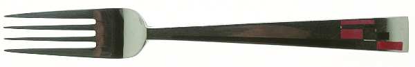 Composition Cloisonne-Red-Black Individual Salad Fork