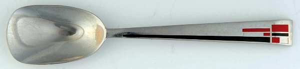 Composition Cloisonne-Red-Black Sugar Spoon