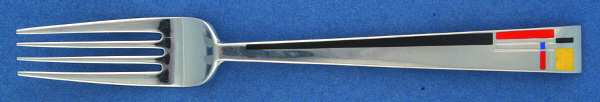 Composition Cloisonne-Red-Yellow-Blue Fork