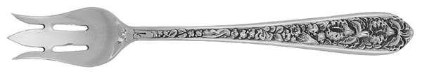 Corsage (Sterling, 1935, No Monogram) Seafood/Cocktail Fork  HC