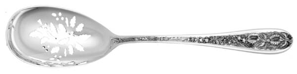 Corsage (Sterling, 1935, No Monogram) Holiday Tablespoon with Pierced Bowl HC