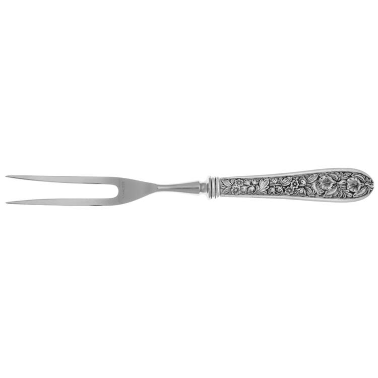Corsage (Sterling, 1935, No Monogram) Stainless-Prong Game Carving Fork