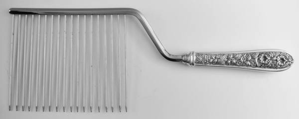 Corsage (Sterling, 1935, No Monogram) Cake Breaker with Silverplate Prongs