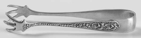 Corsage (Sterling, 1935, No Monogram) Sugar Tongs