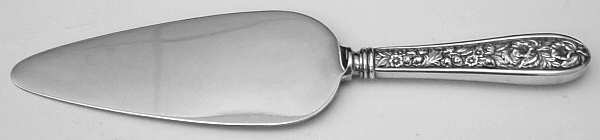 Corsage (Sterling, 1935, No Monogram) Pie Server with Stainless Blade