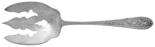 Corsage (Sterling, 1935, No Monogram) Oversize Solid Salad Servng Fork