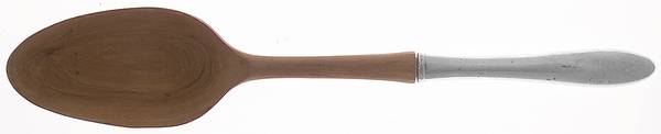 Cynthia-Plain (Sterling, 1957) Salad Serving Spoon with Wooden Bowl