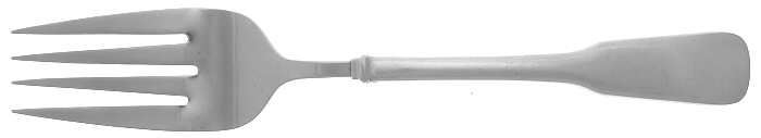 Durham Center (Pewter, Satin) Medium Solid Cold Meat Serving Fork