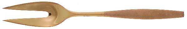 Florentine Golden (Sterling, 1962) Medium Solid Cold Meat Serving Fork