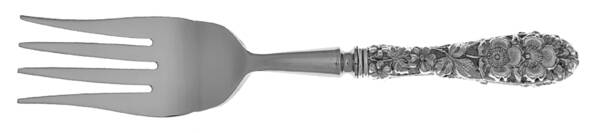 Forget-Me-Not (Sterling, 1910) Cold Meat Fork Large, Stainless Tines HC