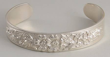 Forget-Me-Not (Sterling, 1910) Cuff Bracelet