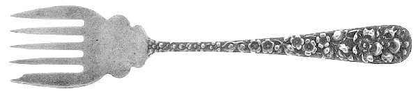 Forget-Me-Not (Sterling, 1910) Large Solid Tined Sardine Serving Fork