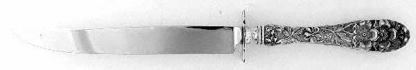 Forget-Me-Not (Sterling, 1910) Large Stainless Blade Roast Carving Knife