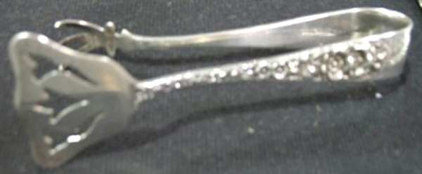 Forget-Me-Not (Sterling, 1910) Large Ice Serving Tongs