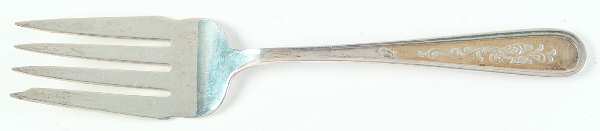 Golden Calvert-Engraved (Sterling, 1982) Medium Solid Cold Meat Serving Fork
