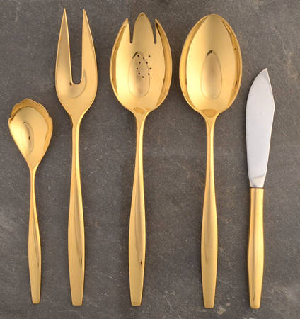 Golden Signet (Sterling, 1958, Gold Vermeil) 5 Piece Hostess Set