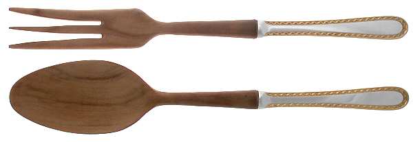 Golden Winslow (Sterling, 1850) Wooden Bowl 2-Piece Salad Set