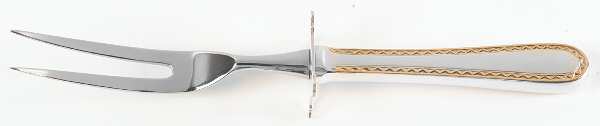Golden Winslow (Sterling, 1850) Small Steak Carving Fork with Stainless Prongs